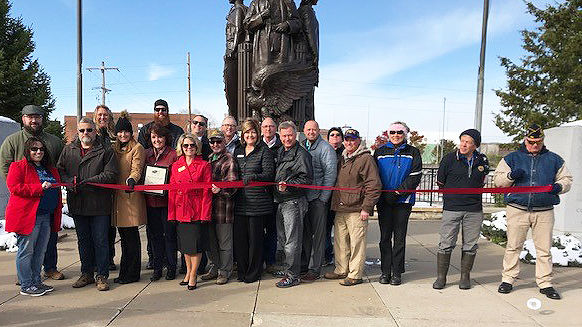 World War I monument ribboncutting
